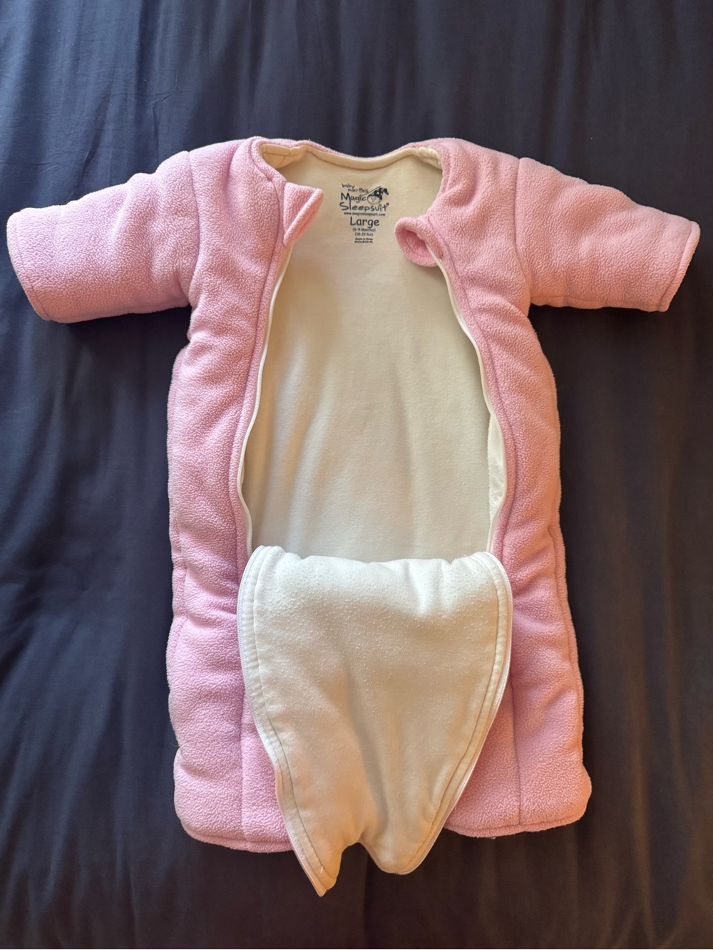 Magic Sleepsuit Pink Fleece One-Piece - Brand: Nested (Magic Sleepsuit) - Picture 3 of 3